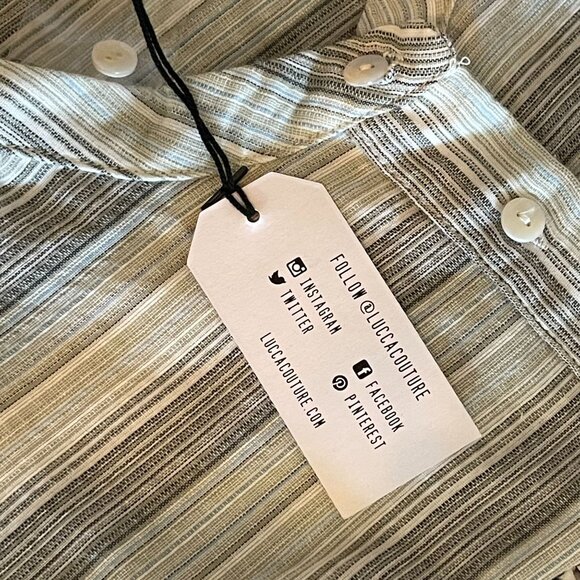 Lucca Womens Paisley  Floral Print Romper Button Front And Long Sleeves - Picture 4 of 11